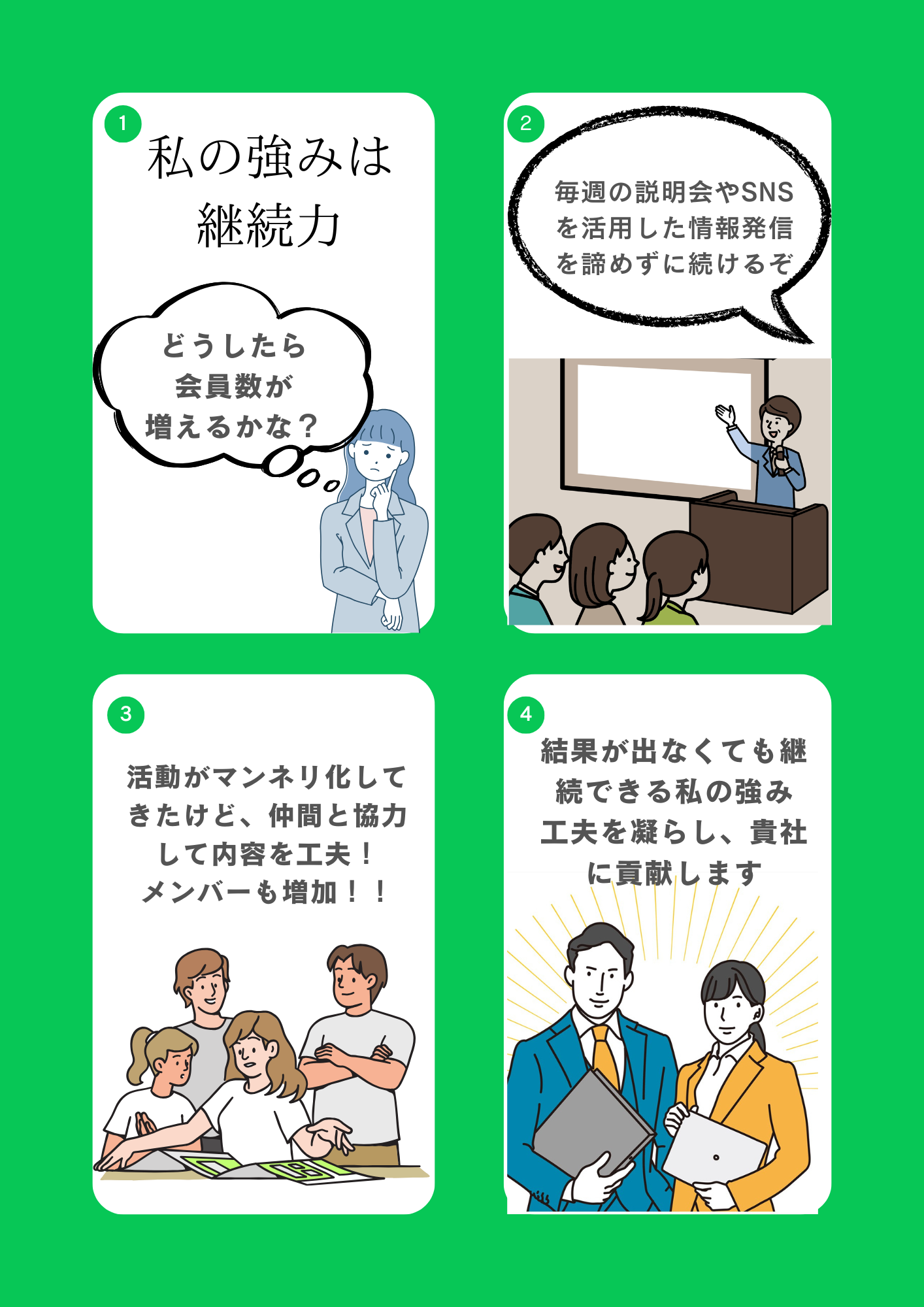 【実例5つ付き】自由形式の自己PRで …